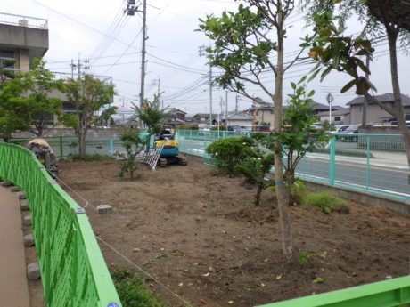 既存樹木の撤去・整地